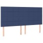 vidaXL Cama box spring colchón y luces LED tela azul 200x200 cm vidaXL Cama box spring colchón y luces LED tela azul 200x200 cm