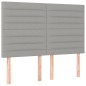 vidaXL Cama box spring colchón y luces LED tela gris claro 140x200 cm vidaXL Cama box spring colchón y luces LED tela gris claro 140x200 cm