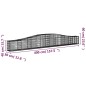 vidaXL Cestas de gaviones 2 uds forma de arco hierro 400x30x40/60 cm