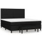vidaXL Cama box spring con colchón tela negro 160x200 cm vidaXL Cama box spring con colchón tela negro 160x200 cm