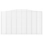 vidaXL Cestas de gaviones 2 uds forma de arco hierro 400x30x220/240 cm vidaXL Cestas de gaviones 2 uds forma de arco hierro 400x30x220/240 cm