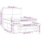 vidaXL Cama box spring con colchón tela gris claro 140x190 cm