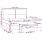 vidaXL Cama box spring con colchón tela marrón oscuro 200x200 cm
