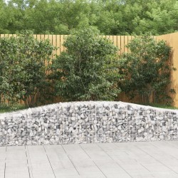 vidaXL Cestas de gaviones 20 uds forma de arco hierro 400x50x40/60 cm