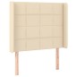 vidaXL Cama box spring colchón y luces LED tela crema 80x200 cm vidaXL Cama box spring colchón y luces LED tela crema 80x200 cm