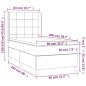 vidaXL Cama box spring colchón y luces LED tela crema 80x200 cm vidaXL Cama box spring colchón y luces LED tela crema 80x200 cm