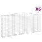 vidaXL Cestas de gaviones 6 uds forma de arco hierro 400x30x160/180 cm vidaXL Cestas de gaviones 6 uds forma de arco hierro 400x30x160/180 cm