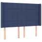 vidaXL Cama box spring colchón y luces LED tela azul 140x190 cm vidaXL Cama box spring colchón y luces LED tela azul 140x190 cm