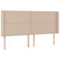 vidaXL Cama box spring colchón LED cuero sintético capuchino 180x200cm vidaXL Cama box spring colchón LED cuero sintético capuchino 180x200cm