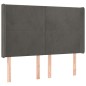 vidaXL Cama box spring colchón y LED terciopelo gris oscuro 140x200 cm vidaXL Cama box spring colchón y LED terciopelo gris oscuro 140x200 cm