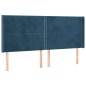 vidaXL Cama box spring colchón y LED terciopelo azul oscuro 160x200 cm vidaXL Cama box spring colchón y LED terciopelo azul oscuro 160x200 cm