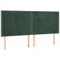 vidaXL Cama box spring colchón y LED terciopelo verde oscuro 180x200cm
