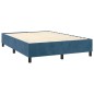 vidaXL Cama box spring colchón y LED terciopelo azul oscuro 140x200 cm vidaXL Cama box spring colchón y LED terciopelo azul oscuro 140x200 cm