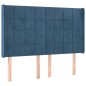 vidaXL Cama box spring colchón y LED terciopelo azul oscuro 140x200 cm vidaXL Cama box spring colchón y LED terciopelo azul oscuro 140x200 cm