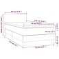 vidaXL Cama box spring con colchón tela negro 90x190 cm vidaXL Cama box spring con colchón tela negro 90x190 cm