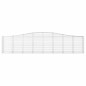 vidaXL Cestas de gaviones 9 uds forma de arco hierro 400x50x80/100 cm vidaXL Cestas de gaviones 9 uds forma de arco hierro 400x50x80/100 cm