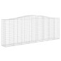 vidaXL Cestas gaviones 6 uds forma de arco hierro 400x50x140/160 cm