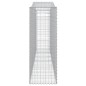 vidaXL Cestas gaviones 6 uds forma de arco hierro 400x50x140/160 cm