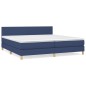 vidaXL Cama box spring con colchón tela azul 200x200 cm vidaXL Cama box spring con colchón tela azul 200x200 cm