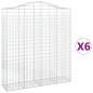 vidaXL Cestas de gaviones 6 uds forma de arco hierro 200x50x220/240 cm vidaXL Cestas de gaviones 6 uds forma de arco hierro 200x50x220/240 cm