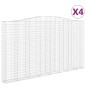 vidaXL Cestas de gaviones 4 uds forma de arco hierro 400x30x220/240 cm vidaXL Cestas de gaviones 4 uds forma de arco hierro 400x30x220/240 cm