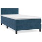 vidaXL Cama box spring con colchón terciopelo azul oscuro 100x200 cm vidaXL Cama box spring con colchón terciopelo azul oscuro 100x200 cm