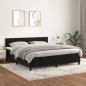 vidaXL Cama box spring con colchón terciopelo negro 180x200 cm vidaXL Cama box spring con colchón terciopelo negro 180x200 cm