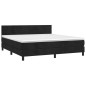 vidaXL Cama box spring con colchón terciopelo negro 180x200 cm vidaXL Cama box spring con colchón terciopelo negro 180x200 cm