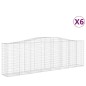 vidaXL Cestas de gaviones 6 uds forma de arco hierro 400x50x120/140 cm vidaXL Cestas de gaviones 6 uds forma de arco hierro 400x50x120/140 cm
