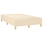 vidaXL Cama box spring con colchón tela color crema 120x200 cm vidaXL Cama box spring con colchón tela color crema 120x200 cm