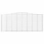vidaXL Cestas de gaviones 7 uds forma de arco hierro 400x50x160/180 cm