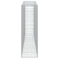 vidaXL Cestas de gaviones 7 uds forma de arco hierro 400x50x160/180 cm