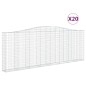 vidaXL Cestas de gaviones 20 uds forma de arco hierro 400x30x140/160cm vidaXL Cestas de gaviones 20 uds forma de arco hierro 400x30x140/160cm