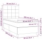 vidaXL Cama box spring con colchón tela color crema 90x200 cm vidaXL Cama box spring con colchón tela color crema 90x200 cm