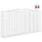 vidaXL Cestas de gaviones 4 uds forma de arco hierro 400x50x200/220 cm vidaXL Cestas de gaviones 4 uds forma de arco hierro 400x50x200/220 cm