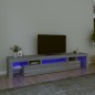 vidaXL Mueble de TV con luces LED gris Sonoma 215x36,5x40 cm vidaXL Mueble de TV con luces LED gris Sonoma 215x36,5x40 cm