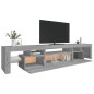 vidaXL Mueble de TV con luces LED gris Sonoma 215x36,5x40 cm vidaXL Mueble de TV con luces LED gris Sonoma 215x36,5x40 cm