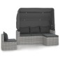 vidaXL Set de sofás de jardín 4 pzas y cojines ratán sintético gris vidaXL Set de sofás de jardín 4 pzas y cojines ratán sintético gris
