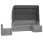 vidaXL Set de sofás de jardín 4 pzas y cojines ratán sintético gris vidaXL Set de sofás de jardín 4 pzas y cojines ratán sintético gris