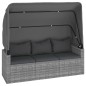 vidaXL Set de sofás de jardín 4 pzas y cojines ratán sintético gris vidaXL Set de sofás de jardín 4 pzas y cojines ratán sintético gris