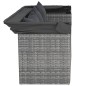 vidaXL Set de sofás de jardín 4 pzas y cojines ratán sintético gris vidaXL Set de sofás de jardín 4 pzas y cojines ratán sintético gris
