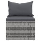 vidaXL Set de sofás de jardín 4 pzas y cojines ratán sintético gris vidaXL Set de sofás de jardín 4 pzas y cojines ratán sintético gris
