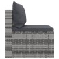 vidaXL Set de sofás de jardín 4 pzas y cojines ratán sintético gris vidaXL Set de sofás de jardín 4 pzas y cojines ratán sintético gris