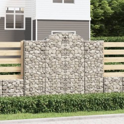 vidaXL Cestas gaviones 18 uds forma de arco hierro 200x50x160/180 cm