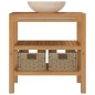 vidaXL Mueble tocador madera teca maciza con lavabo de mármol crema vidaXL Mueble tocador madera teca maciza con lavabo de mármol crema