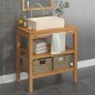 vidaXL Mueble tocador madera teca maciza con lavabo de mármol crema vidaXL Mueble tocador madera teca maciza con lavabo de mármol crema