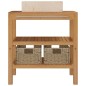 vidaXL Mueble tocador madera teca maciza con lavabo de mármol crema vidaXL Mueble tocador madera teca maciza con lavabo de mármol crema
