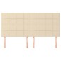 vidaXL Cabeceros 4 unidades de tela color crema 80x5x78/88 cm vidaXL Cabeceros 4 unidades de tela color crema 80x5x78/88 cm