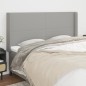 vidaXL Cabecero con orejas de tela gris claro 183x16x118/128 cm vidaXL Cabecero con orejas de tela gris claro 183x16x118/128 cm