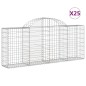 vidaXL Cestas de gaviones 25 uds forma de arco hierro 200x30x80/100 cm vidaXL Cestas de gaviones 25 uds forma de arco hierro 200x30x80/100 cm